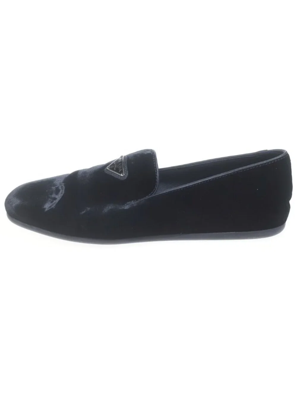 Prada Triangle Logo Suede Loafers Slip on 8